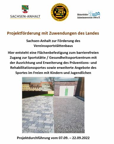 Aushang Webseite Projektförderung